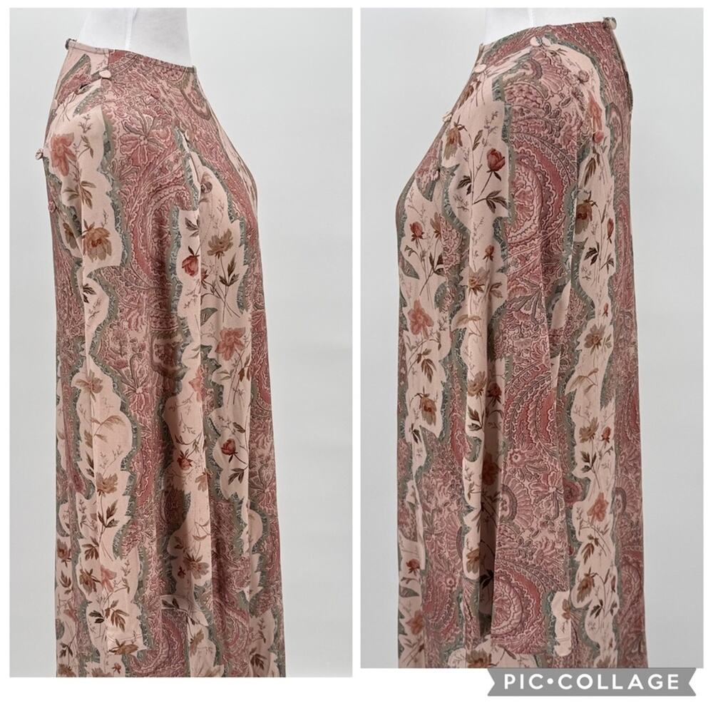 All Saints Susannah Cascade Maxi Dress Removable Sleeves Boho Floral US Size 0 - Picture 9 of 14